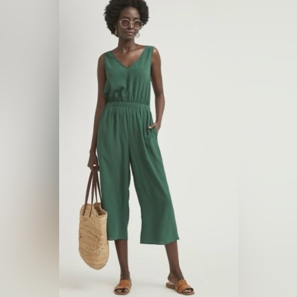 RW&CO. Pants - RW&CO. Green Sleeveless Jumpsuit
